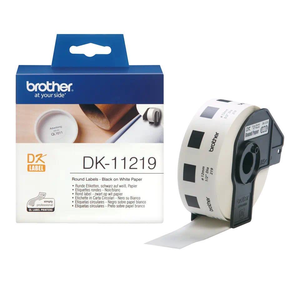 Brother DK11219 nalepke za označevanje, fi 12mm, okrogle nalepke