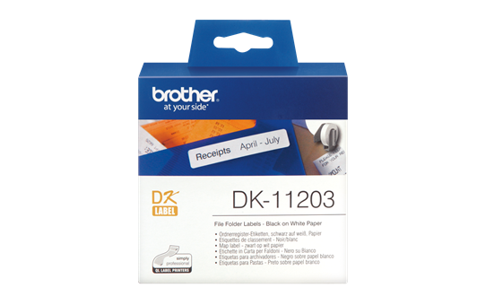 Brother DK11203 nalepke za označevanje, 17x87mm, za registratorje