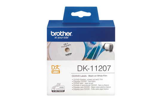 Brother DK11207 nalepke za označevanje, fi 58mm, CD/DVD nalepke, poliestrske