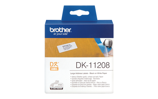 Brother DK11208 nalepke za označevanje, 38x90mm, večje nalepke