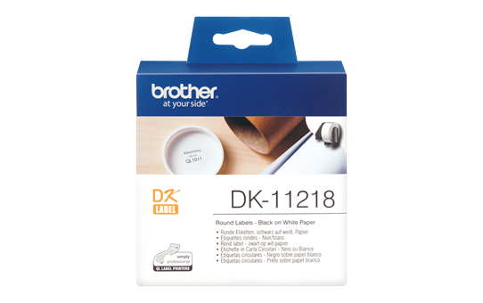 Brother DK11218 nalepke za označevanje, fi 24mm, zaokrožene nalepke