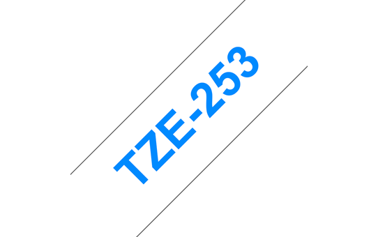 Brother TZE-253 bel/moder 24mm, trak za PT