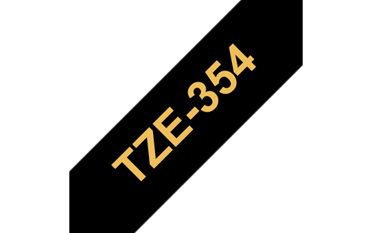 Brother TZE-354 zlat/črn 24mm, trak za PT