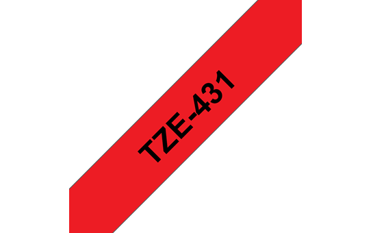 Brother TZE-431 rdeč/črn 12mm, trak za PT