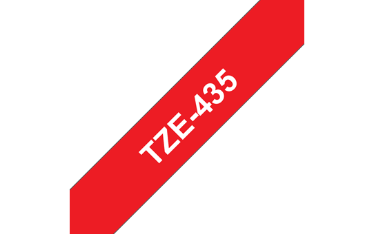 Brother TZE-435 bel/rdeč 12mm, trak za PT