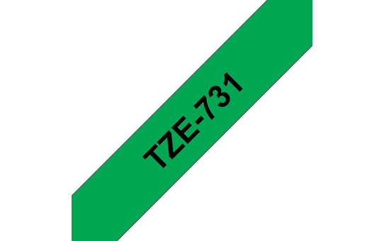 Brother TZE-731 črn/zelen 12mm, trak za PT