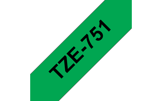 Brother TZE-751 črn/zelen 24mm, trak za PT
