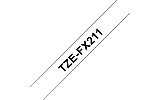 Brother TZE-FX211 Flexi črn/bel 6mm, trak za PT