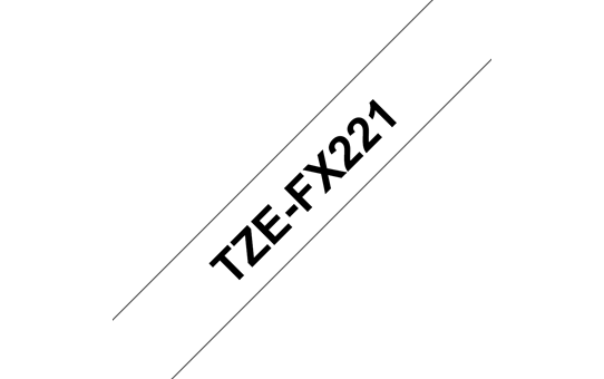 Brother TZE-FX221 Flexi črn/bel 9mm, trak za PT