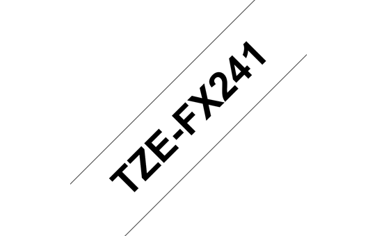 Brother TZE-FX241 Flexi črn/bel 18mm, trak za PT