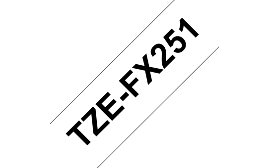 Brother TZE-FX251 Flexi črn/bel 24mm, trak za PT