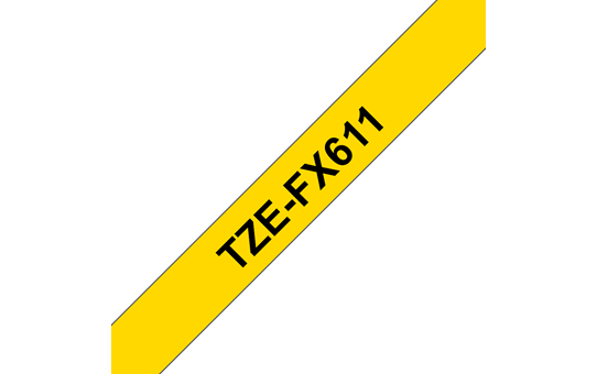 Brother TZE-FX611 Flexi črn/rumen 6mm, trak za PT