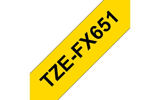 Brother TZE-FX651 Flexi črn/rumen 24mm, trak za PT