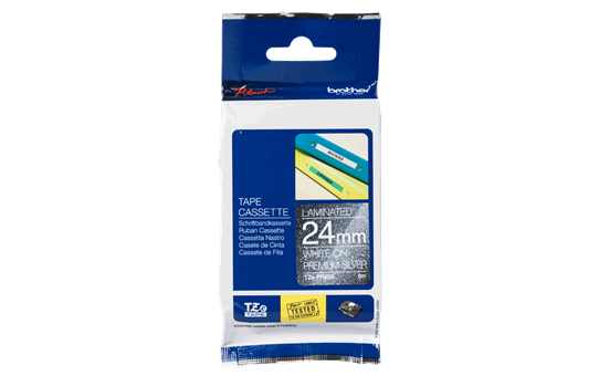 Brother TZE-PR955 bel/srebrn 24mm, premium