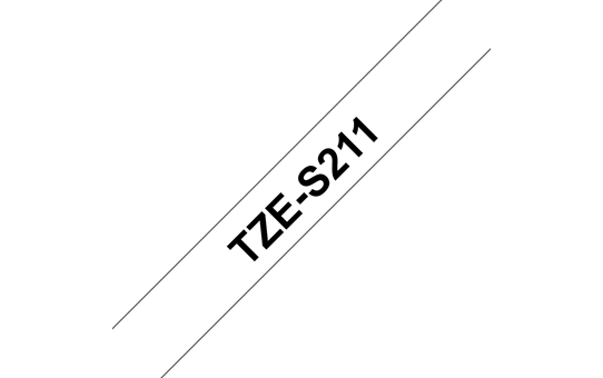 Brother TZE-S211 črn/bel 6mm, močni, trak za PT