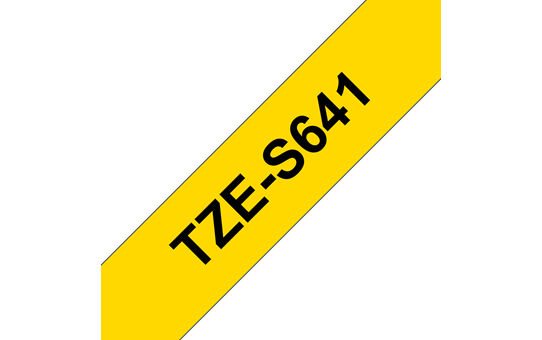 Brother TZE-S641 črn/rumen 18mm, močni, trak za PT
