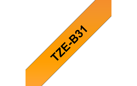 Brother TZE-B31 črn/Fluo oranžen 12mm, trak za PT
