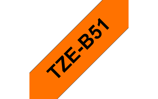 Brother TZE-B51 črn/Fluo oranžen 24mm, trak za PT