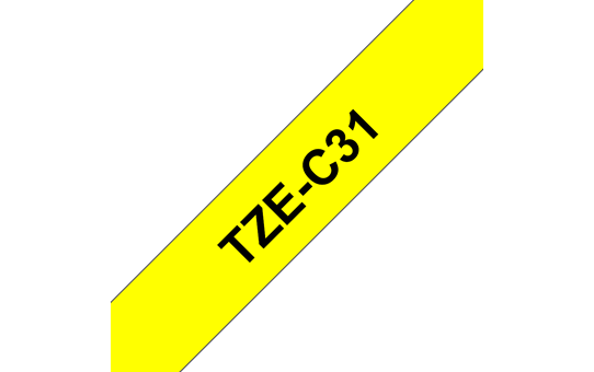Brother TZE-C31 črn/Fluo rumen 12mm, trak za PT