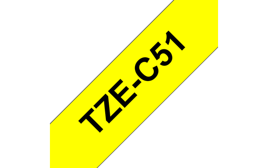 Brother TZE-C51 črn/Fluo rumen 24mm, trak za PT