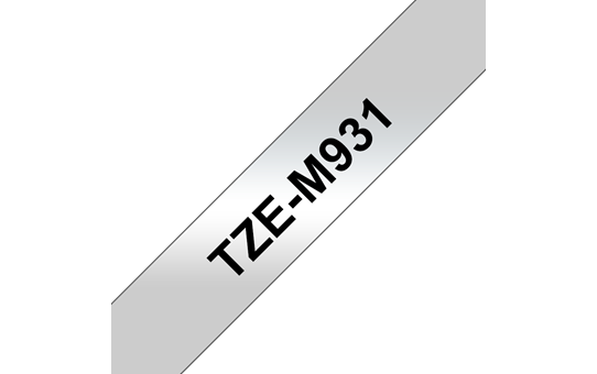 Brother TZE-M931 mat črn/srebrn 12mm, trak za PT