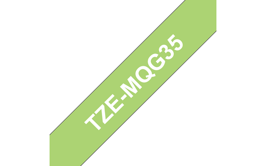 Brother TZE-MQG35 mat zelen/bel 12mm, trak za PT