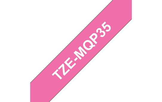 Brother TZE-MQP35 mat roza/bel 12mm, trak za PT