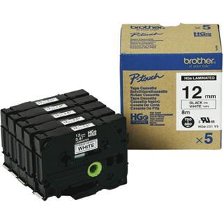 HGE231 – Bel/črn 12 mm visokoločljiv trak