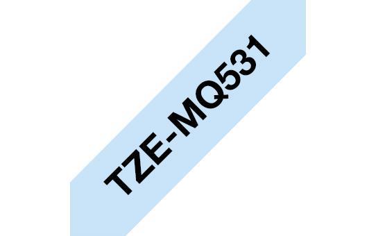 Brother TZE-MQ531 pastelno moder/črn 12mm, trak za PT