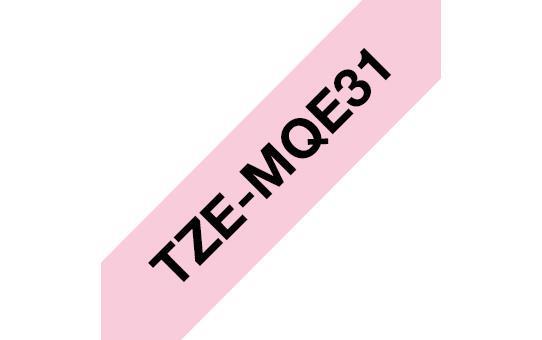 Brother TZE-MQE31 pastelno rožnat/črn 12 mm, trak za PT