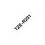 TZE-R231 tekstilni bel/črn 12mm trak