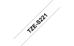Brother TZE-S231 bel/črn 12mm, močni, trak za PT