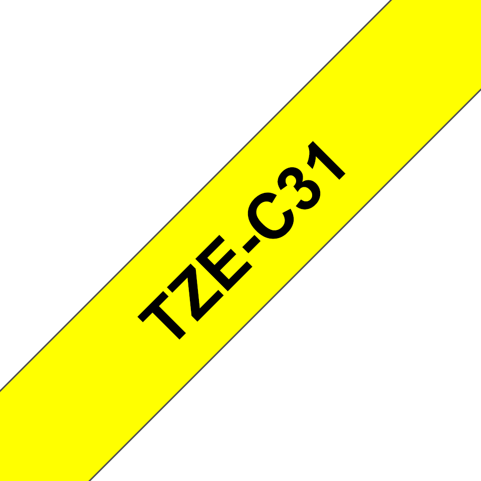 TZe-C31 fluorescenčno rumen trak za označevanje, 12mm