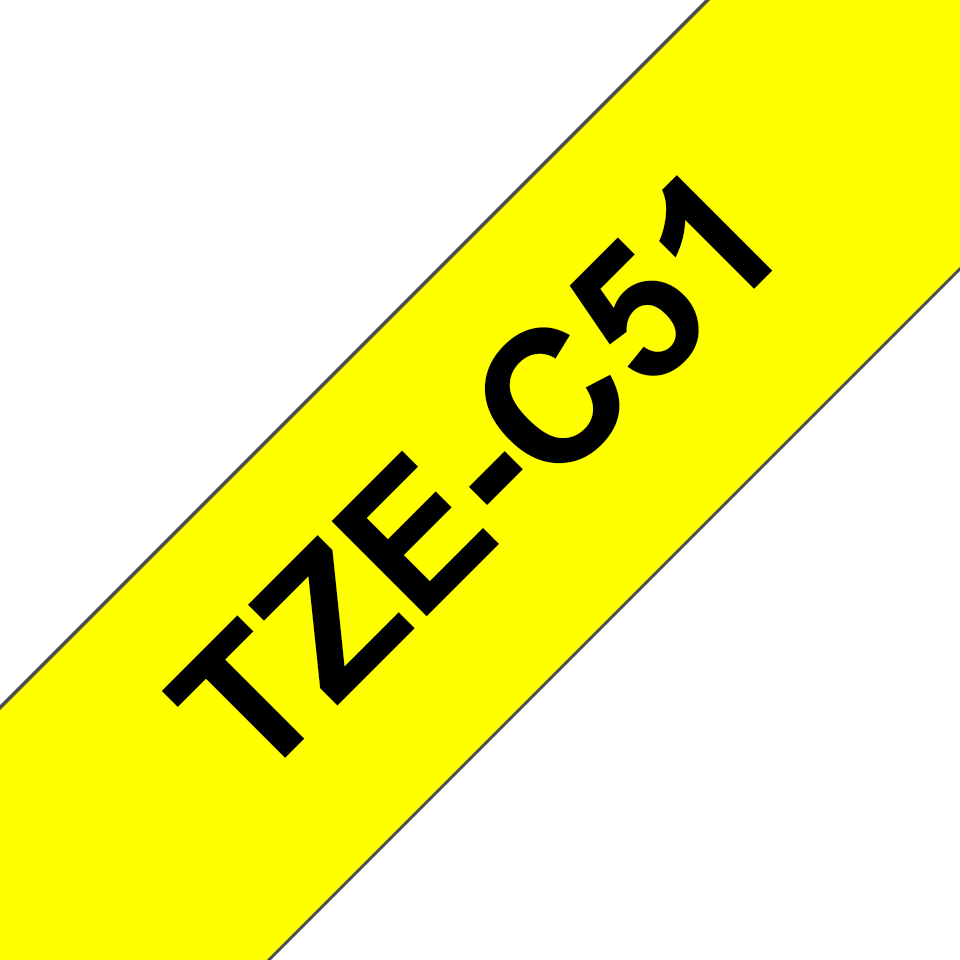 TZe-C51 fluorescenčno rumen trak za označevanje, 24mm