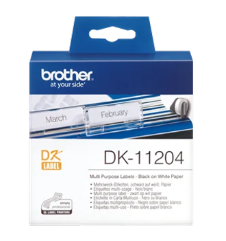 Brother DK11204 nalepke za označevanje, 17x54 mm, večnamenske nalepke