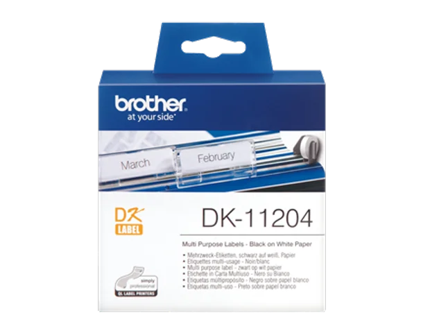 Brother DK11204 nalepke za označevanje, 17x54 mm, večnamenske nalepke