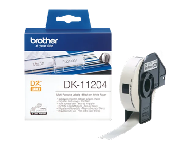 Brother DK11204 nalepke za označevanje, 17x54 mm, večnamenske nalepke