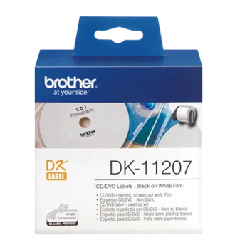 Brother DK11207 nalepke za označevanje, fi 58mm, CD/DVD nalepke, poliestrske