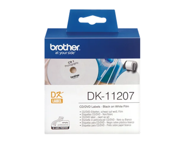 Brother DK11207 nalepke za označevanje, fi 58mm, CD/DVD nalepke, poliestrske