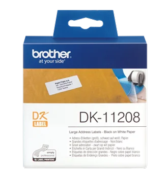Brother DK11208 nalepke za označevanje, 38x90mm, večje nalepke