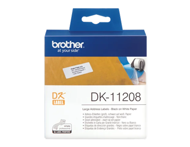 Brother DK11208 nalepke za označevanje, 38x90mm, večje nalepke