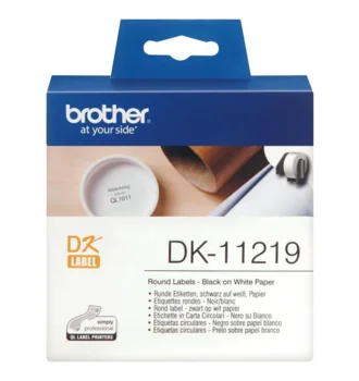 Brother DK11219 nalepke za označevanje, fi 12mm, okrogle nalepke