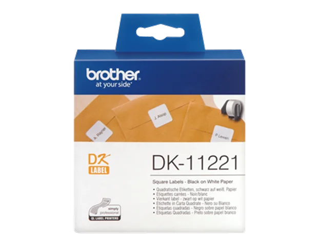 Brother DK11221 nalepke za označevanje, 23x23mm, kvadratne nalepke