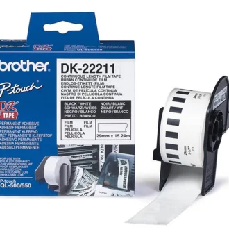Brother DK22211 neskončne nalepke - 29mm/15.24m, poliestrske