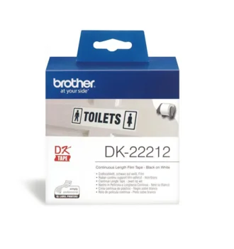 Brother DK22212 neskončne nalepke - 62mm/15.24m, poliestrske