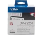 Brother DK22251 neskončne nalepke - 62mm/15.24, poliestrske, 2-barvni tisk