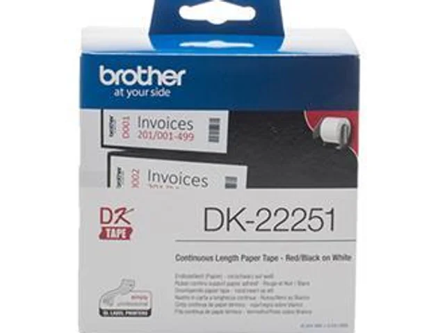 Brother DK22251 neskončne nalepke - 62mm/15.24, poliestrske, 2-barvni tisk