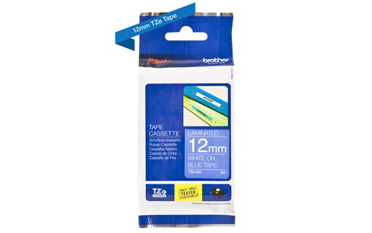 Brother TZE-535 bel/moder 12mm, trak za PT